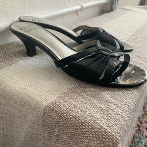 Women's Black Heeled Sandals